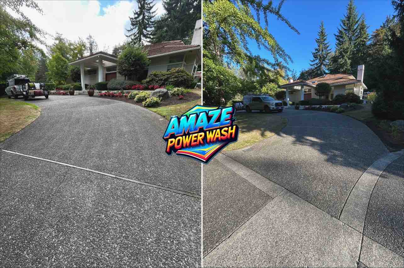 “Medina, WA House Soft Washing, Roof Cleaning & Exterior Detailing by Amaze Power Wash LLC”